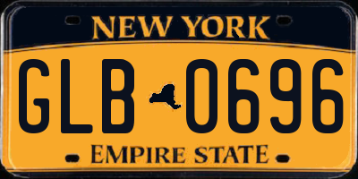 NY license plate GLB0696