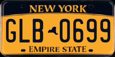 NY license plate GLB0699