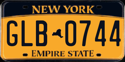 NY license plate GLB0744