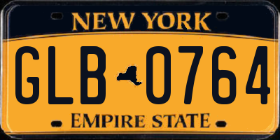 NY license plate GLB0764
