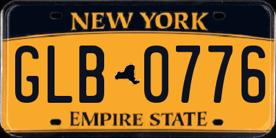 NY license plate GLB0776
