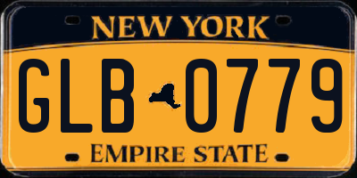 NY license plate GLB0779