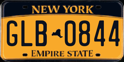 NY license plate GLB0844