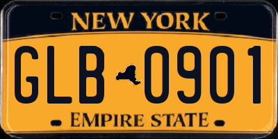 NY license plate GLB0901