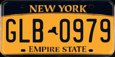 NY license plate GLB0979