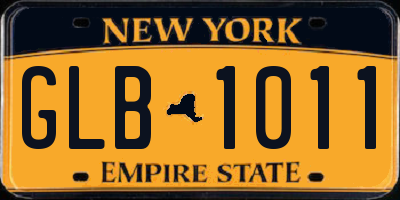 NY license plate GLB1011