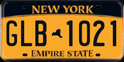 NY license plate GLB1021
