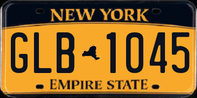 NY license plate GLB1045
