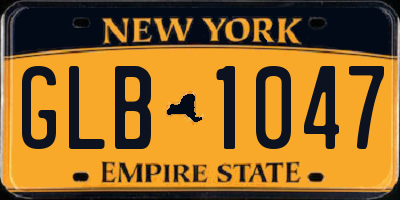 NY license plate GLB1047