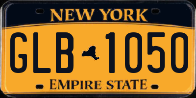 NY license plate GLB1050