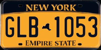 NY license plate GLB1053