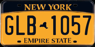 NY license plate GLB1057