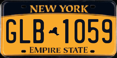 NY license plate GLB1059
