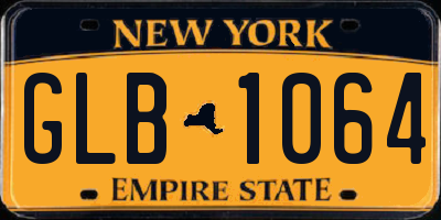 NY license plate GLB1064