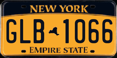 NY license plate GLB1066