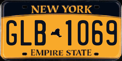 NY license plate GLB1069