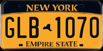 NY license plate GLB1070