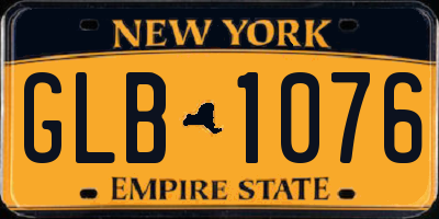 NY license plate GLB1076