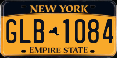 NY license plate GLB1084
