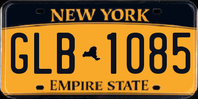 NY license plate GLB1085