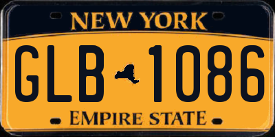 NY license plate GLB1086