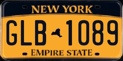 NY license plate GLB1089