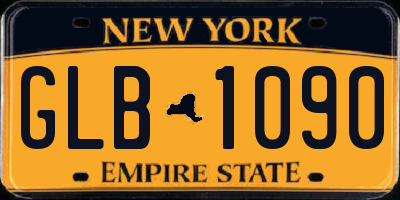 NY license plate GLB1090
