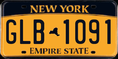 NY license plate GLB1091