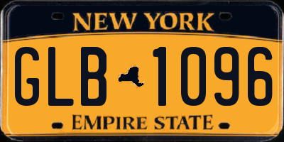NY license plate GLB1096