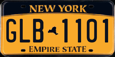 NY license plate GLB1101