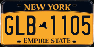 NY license plate GLB1105