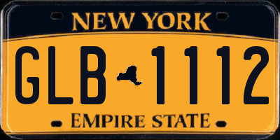 NY license plate GLB1112