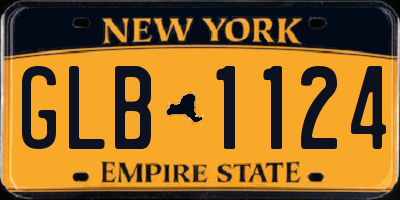 NY license plate GLB1124