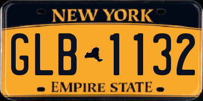 NY license plate GLB1132