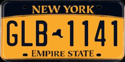 NY license plate GLB1141