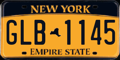NY license plate GLB1145
