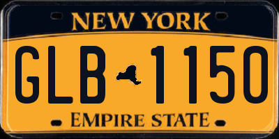 NY license plate GLB1150