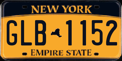 NY license plate GLB1152