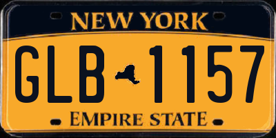 NY license plate GLB1157