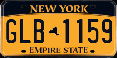 NY license plate GLB1159