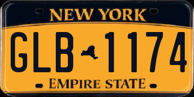 NY license plate GLB1174