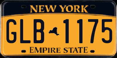 NY license plate GLB1175