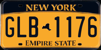 NY license plate GLB1176