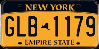 NY license plate GLB1179
