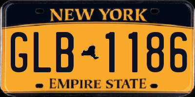 NY license plate GLB1186