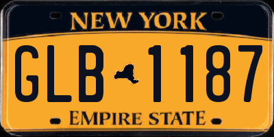 NY license plate GLB1187