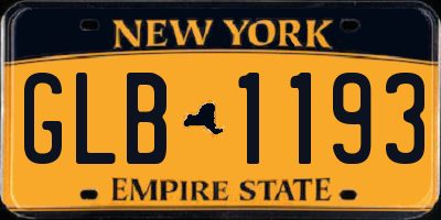NY license plate GLB1193