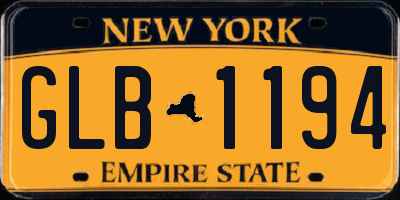 NY license plate GLB1194