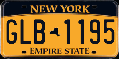 NY license plate GLB1195