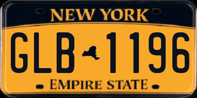 NY license plate GLB1196